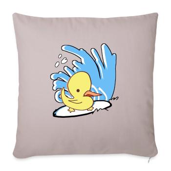Surfin'Duck - Sofa pillowcase 17,3'' x 17,3'' (45 x 45 cm) - light taupe - Front