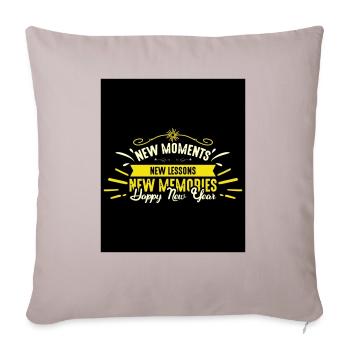 Nouvel An 4 - Housse de coussin décorative 45 x 45 cm - taupe clair - Devant