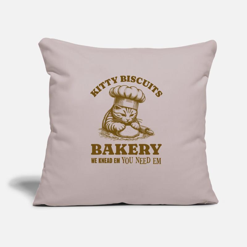 Kitty Biscuits Bakery We Knead Em You Need Em Sofa pillowcase 17,3'' x 17,3'' (45 x 45 cm)