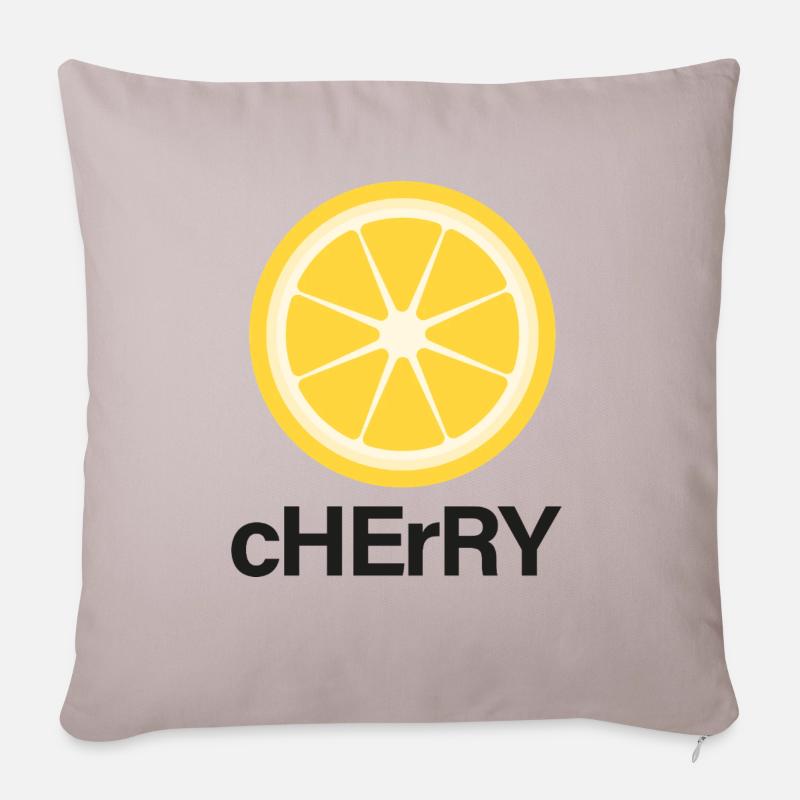 Crazy Fruits Kollektion - Sofakissenbezug 45 x 45 cm - helles Taupe