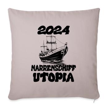 Ship of Fools Utopi 2024 - Dates - Sofa pillowcase 17,3'' x 17,3'' (45 x 45 cm) - light taupe - Front