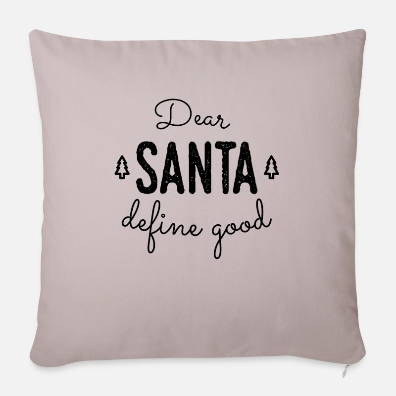 Weihnachtsmann Santa Brief - Sofakissenbezug 45 x 45 cm - helles Taupe