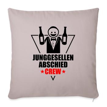 Bachelor Party Crew Bachelor Party - Sofa pillowcase 17,3'' x 17,3'' (45 x 45 cm) - light taupe - Front