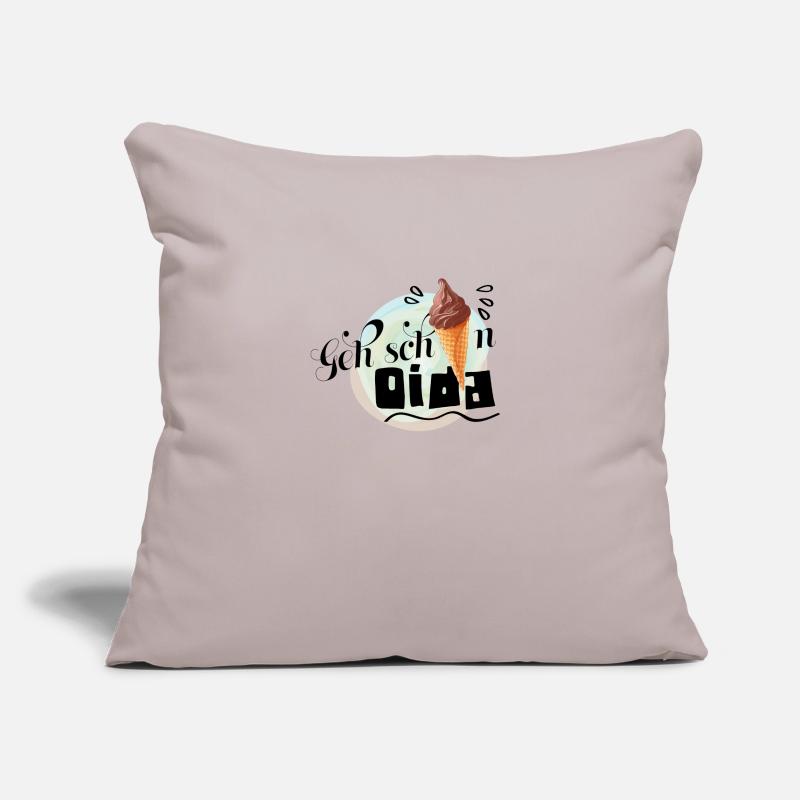 Geh scheissn Oida Spruch mit Eis Eiscreme. Cool Sofakissenbezug 45 x 45 cm