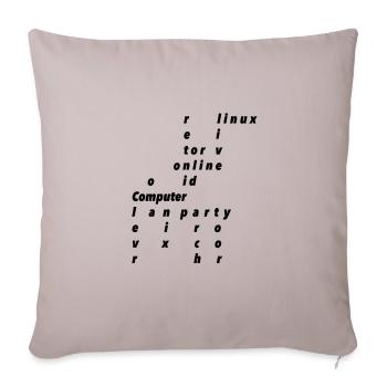 computer - Sofa pillowcase 17,3'' x 17,3'' (45 x 45 cm) - light taupe - Front