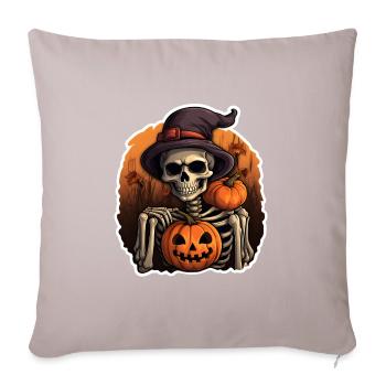 Skeleton Halloween - Sofa pillowcase 17,3'' x 17,3'' (45 x 45 cm) - light taupe - Front