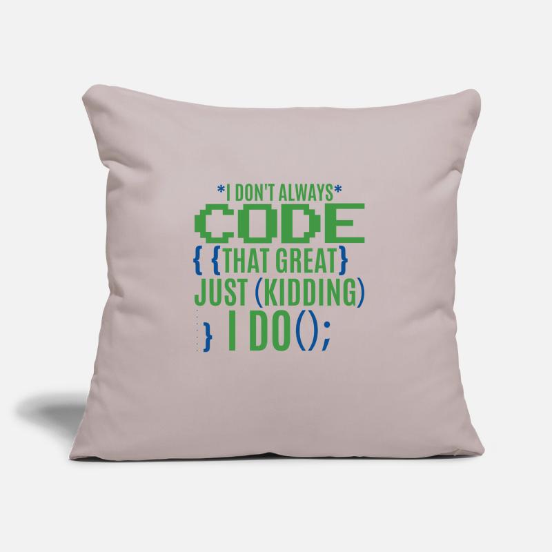 Funny Coder Programmer IT Sofa pillowcase 17,3'' x 17,3'' (45 x 45 cm)