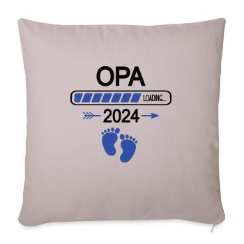 Opa Eines Enkel Großvater Werden Baby Kommt 2024 - Sofakissenbezug 45 x 45 cm - helles Taupe - Vorne