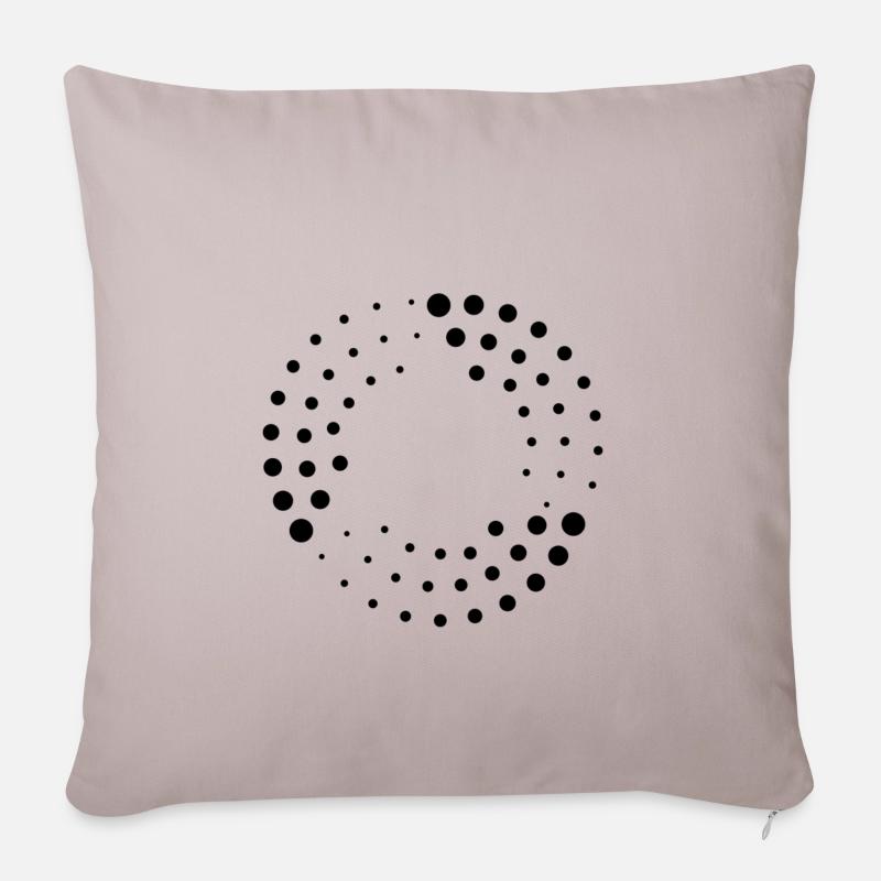 des points abstraits - Housse de coussin décorative 45 x 45 cm - taupe clair