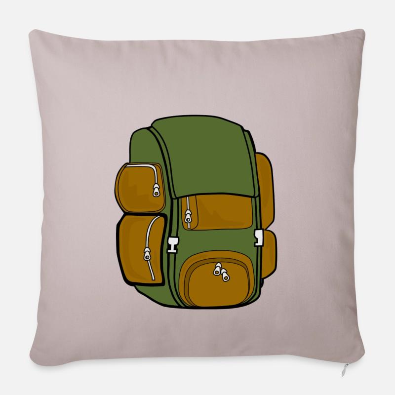 sac à dos - Housse de coussin décorative 45 x 45 cm - taupe clair