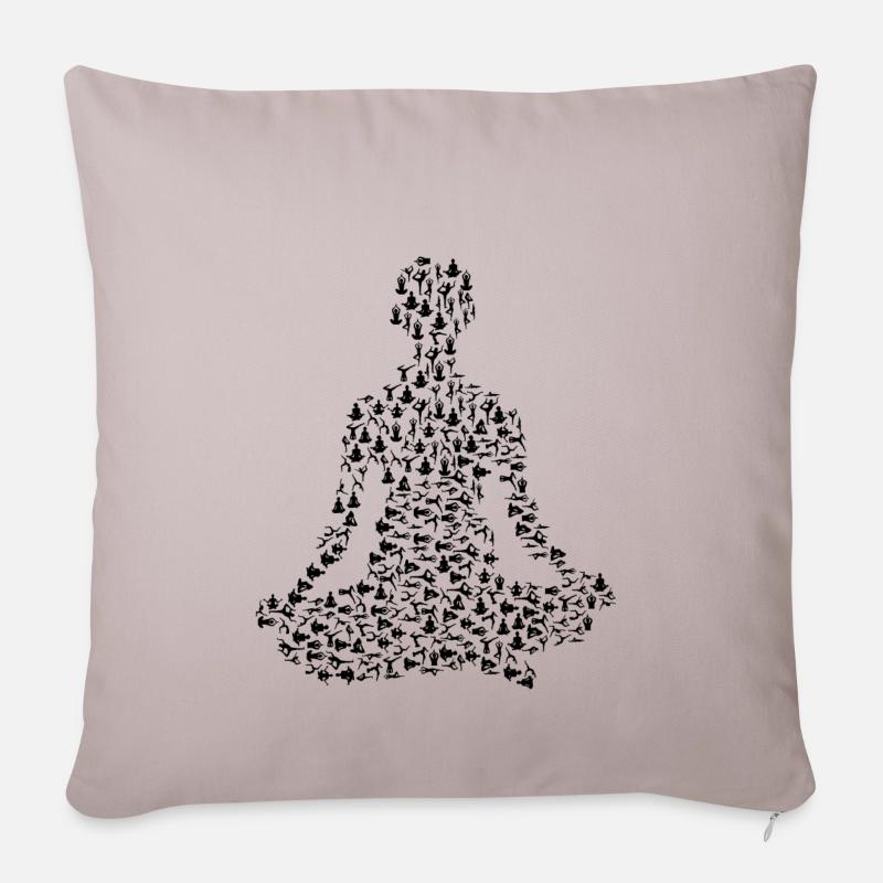 Yoga - Sofakissenbezug 45 x 45 cm - helles Taupe