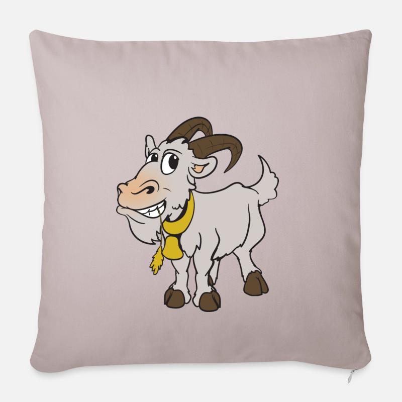 chèvre de chèvre - Housse de coussin décorative 45 x 45 cm - taupe clair
