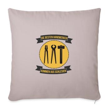 Die besten Handwerker kommen aus Schlesien Spruch - Sofakissenbezug 45 x 45 cm - helles Taupe - Vorne
