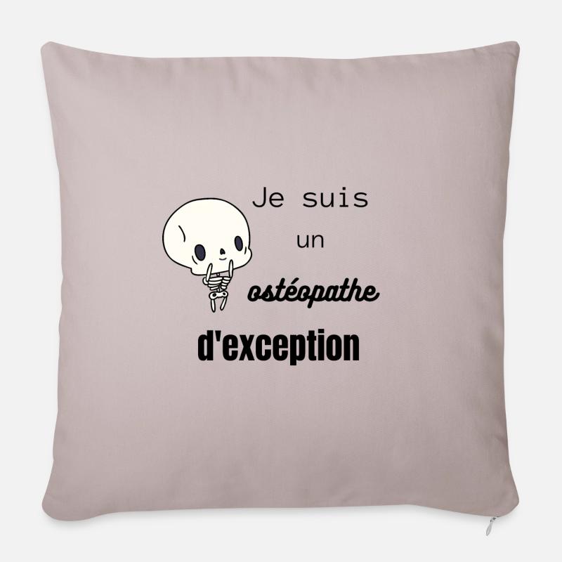 Je suis une ostéopathe d'exception ! Idée cadeau - Housse de coussin décorative 45 x 45 cm - taupe clair