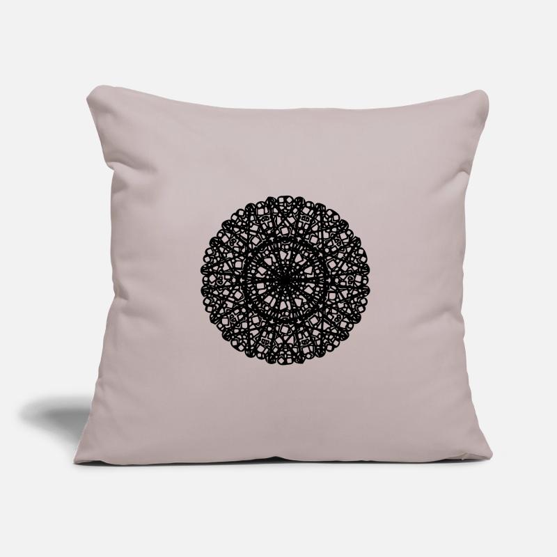 Geometric Flowers Mandala Round Pattern Shape Sofa pillowcase 17,3'' x 17,3'' (45 x 45 cm)