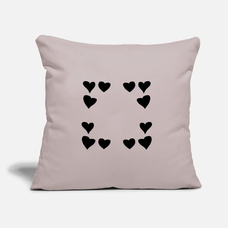 Hearts Pattern Frame Square Heart Sofa pillowcase 17,3'' x 17,3'' (45 x 45 cm)