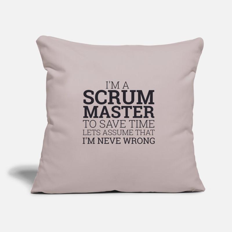 "Scrum Master" | Scrum Master Sofa pillowcase 17,3'' x 17,3'' (45 x 45 cm)