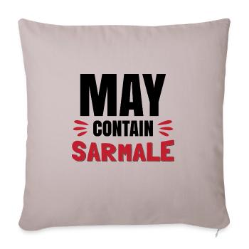 Kann Sarmale enthalten - Sofakissenbezug 45 x 45 cm - helles Taupe - Vorne