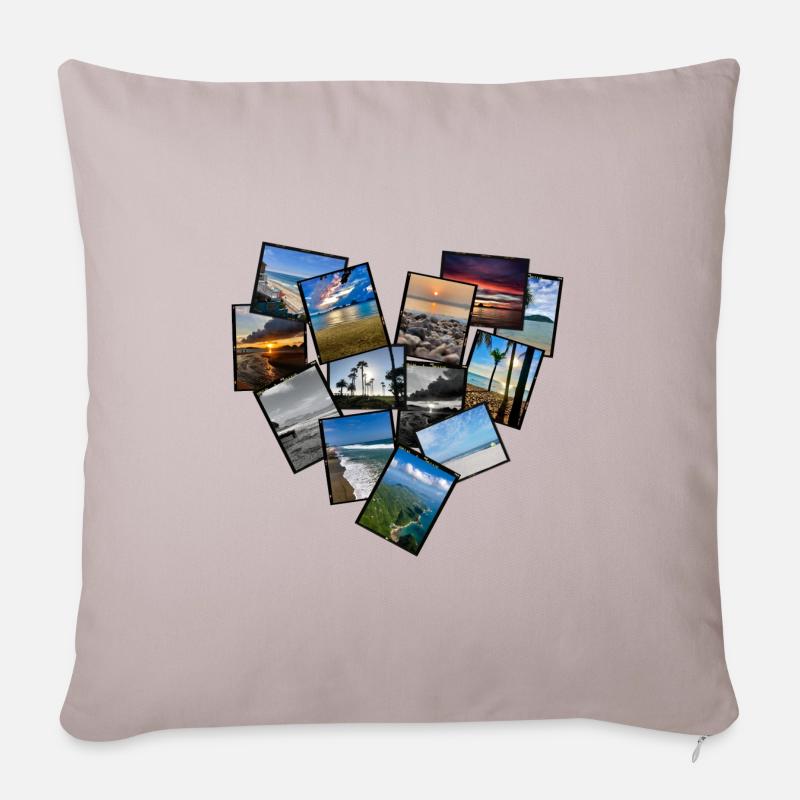 holiday vibes - Sofakissenbezug 45 x 45 cm - helles Taupe
