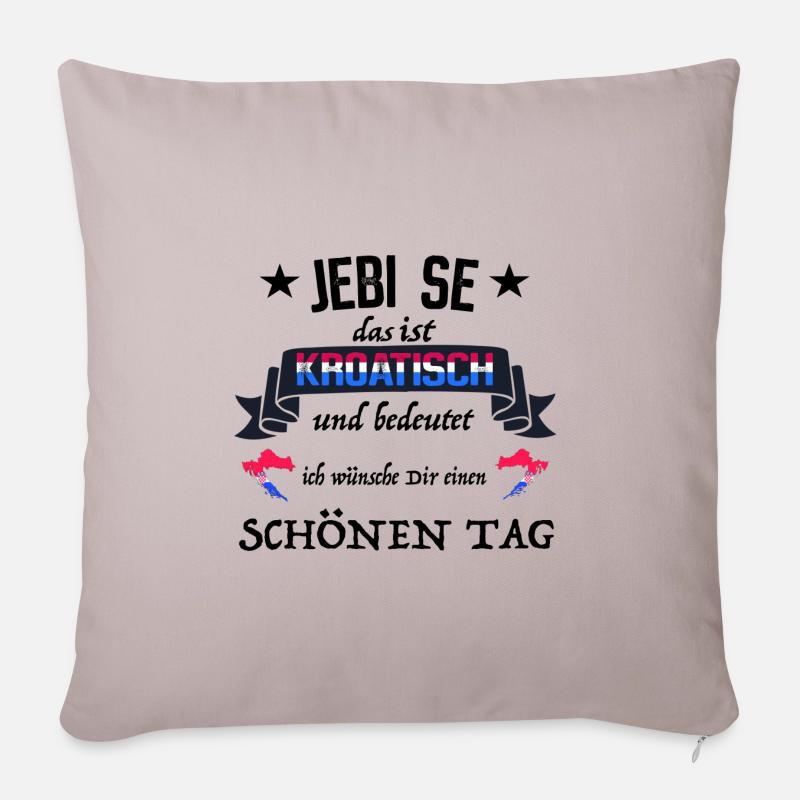 Tasse Jebi Se Kroatien - Sofakissenbezug 45 x 45 cm - helles Taupe
