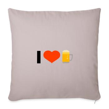 I love - Sofakissenbezug 45 x 45 cm - helles Taupe - Vorne