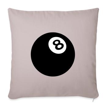 Black ball billiard 8 2509 - Sofa pillowcase 17,3'' x 17,3'' (45 x 45 cm) - light taupe - Front