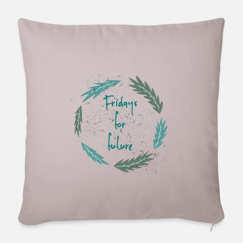 Fridays for future - Sofakissenbezug 45 x 45 cm - helles Taupe