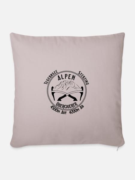 Alpenüberquerer - Sofakissenbezug 45 x 45 cm - helles Taupe