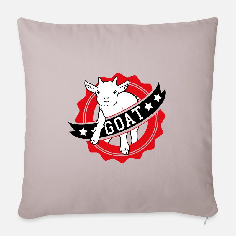 GOAT greatest chèvre - Housse de coussin décorative 45 x 45 cm - taupe clair