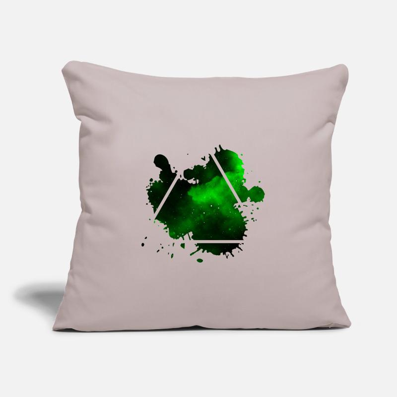 triangle vert triangle vert Housse de coussin décorative 45 x 45 cm