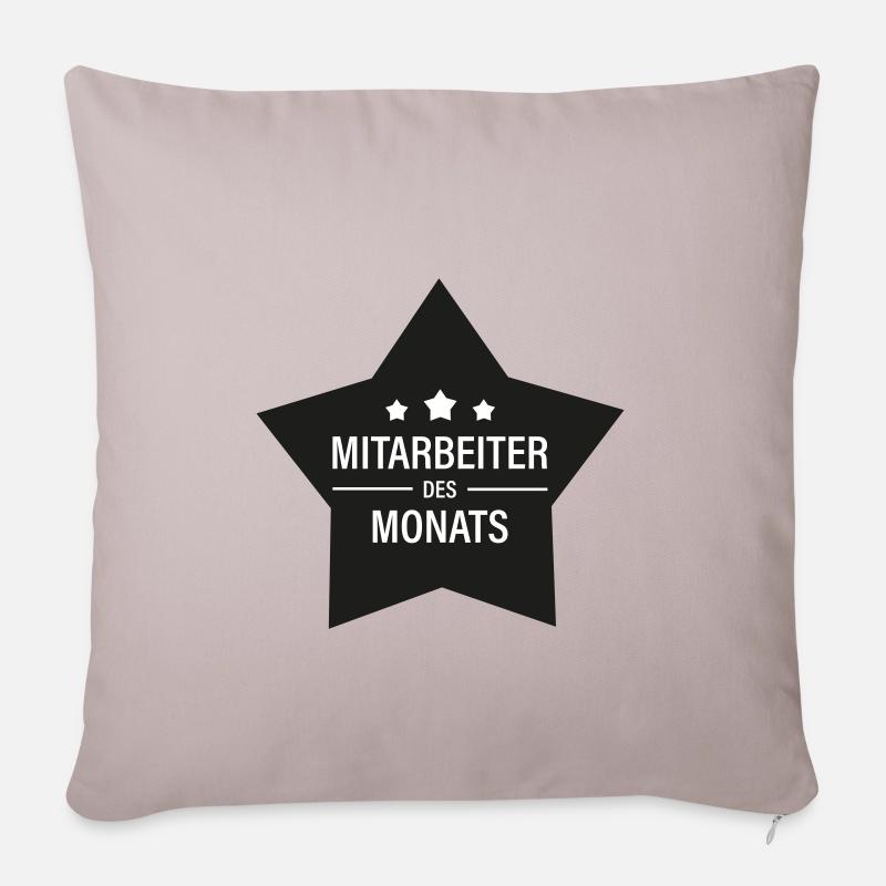 Mitarbeiter des Monats - Sofakissenbezug 45 x 45 cm - helles Taupe