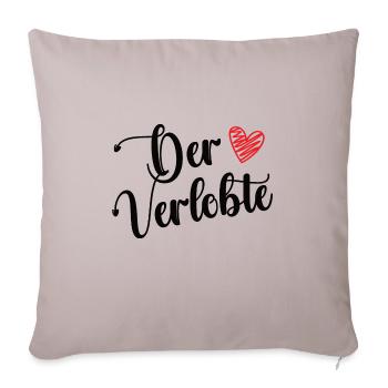 Der Verlobte Freund Verlobung Verlobter Bräutigam - Sofakissenbezug 45 x 45 cm - helles Taupe - Vorne