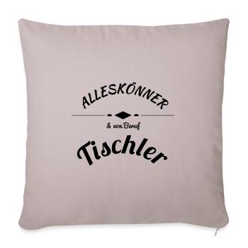 Tischler - Sofakissenbezug 45 x 45 cm - helles Taupe - Vorne