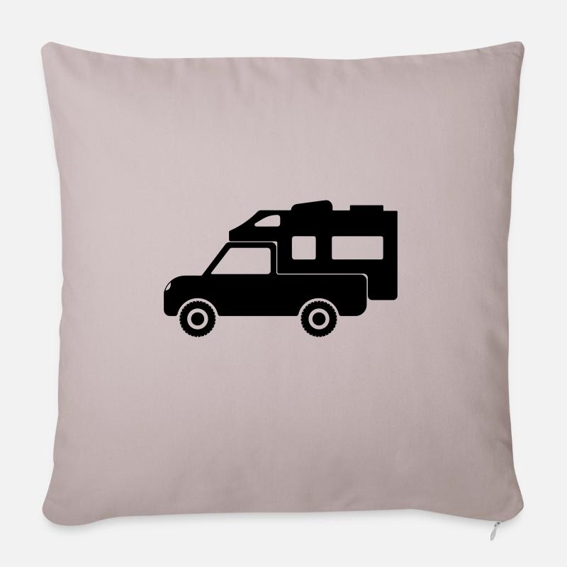 Pickup cabine de dévertichage Camper - Housse de coussin décorative 45 x 45 cm - taupe clair