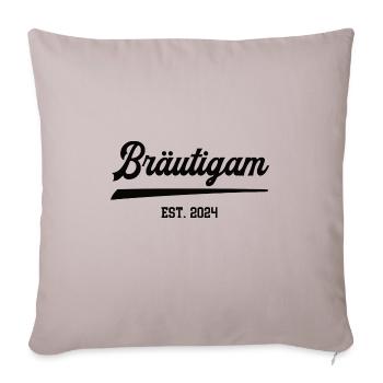 Bräutigam Abschied Team Groom Junggesellenabschied - Sofakissenbezug 45 x 45 cm - helles Taupe - Vorne