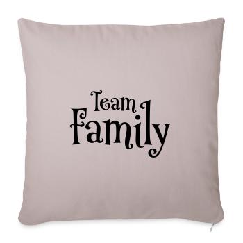 Team family - Sofa pillowcase 17,3'' x 17,3'' (45 x 45 cm) - light taupe - Front