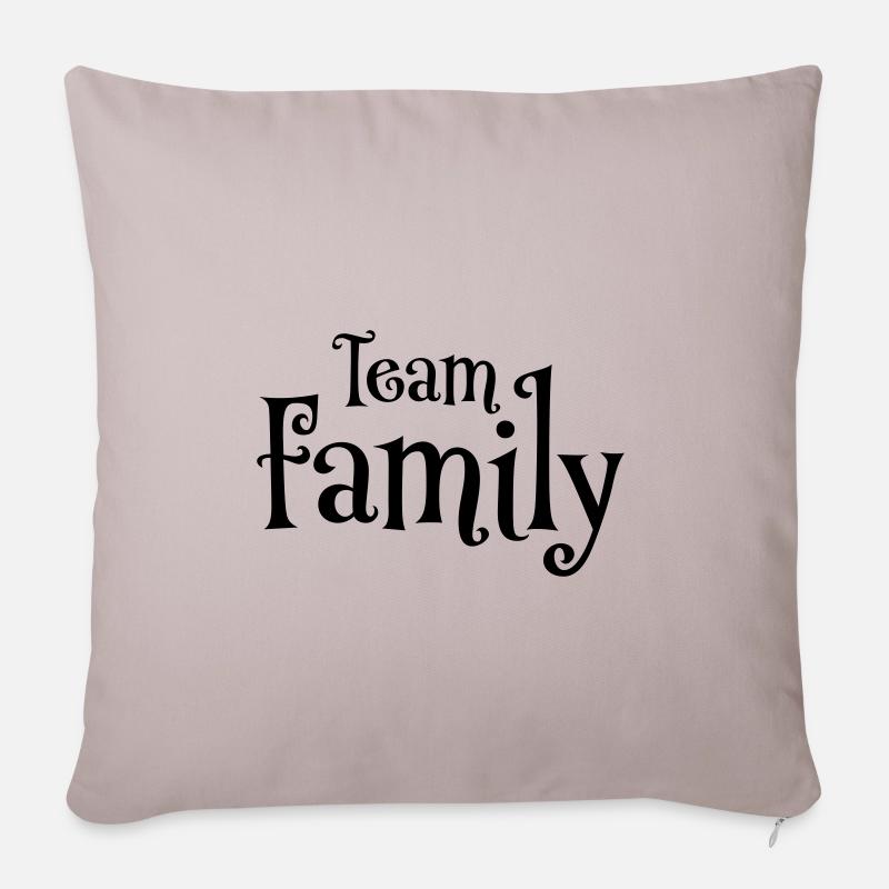 Team family - Sofakissenbezug 45 x 45 cm - helles Taupe