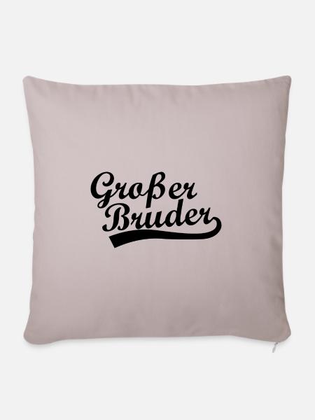 Großer Bruder - Sofakissenbezug 45 x 45 cm - helles Taupe