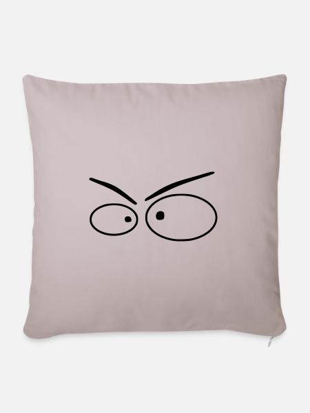 Crazy Augen - Sofakissenbezug 45 x 45 cm - helles Taupe
