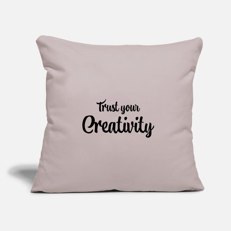 Faites confiance à votre créativité Housse de coussin décorative 45 x 45 cm