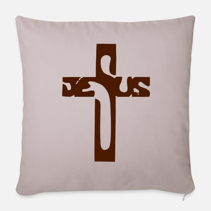 jesus - Sofakissenbezug 45 x 45 cm - helles Taupe
