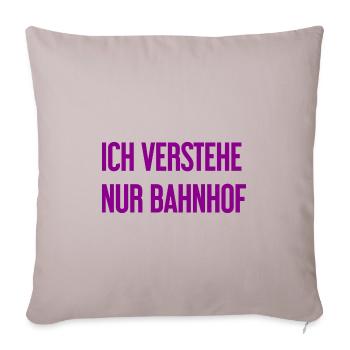 Je ne comprends que la gare - Housse de coussin décorative 45 x 45 cm - taupe clair - Devant