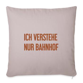 I only understand train station - Sofa pillowcase 17,3'' x 17,3'' (45 x 45 cm) - light taupe - Front
