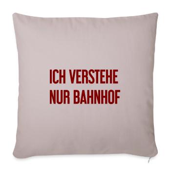 Je ne comprends que la gare - Housse de coussin décorative 45 x 45 cm - taupe clair - Devant