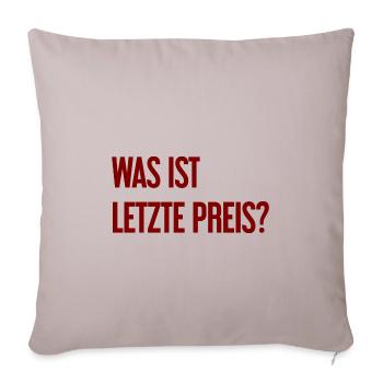 Quel est le dernier prix ? - Housse de coussin décorative 45 x 45 cm - taupe clair - Devant