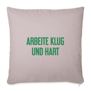 Work Smart And Hard – Success Motto For Doers - Sofa pillowcase 17,3'' x 17,3'' (45 x 45 cm) - light taupe - Front