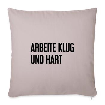 Work Smart And Hard – Success Motto For Doers - Sofa pillowcase 17,3'' x 17,3'' (45 x 45 cm) - light taupe - Front
