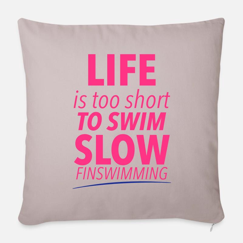 Finswimming - Sofakissenbezug 45 x 45 cm - helles Taupe