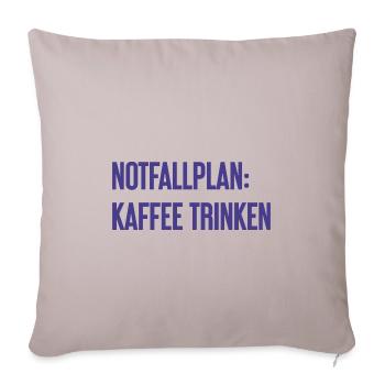 Kaffee-Notfallplan - Sofakissenbezug 45 x 45 cm - helles Taupe - Vorne