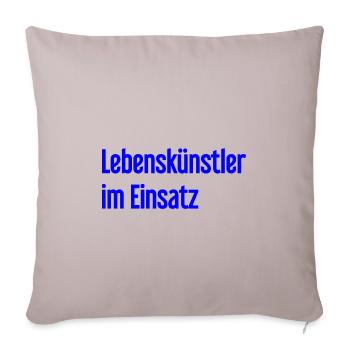 Artistes de la vie en action - Housse de coussin décorative 45 x 45 cm - taupe clair - Devant